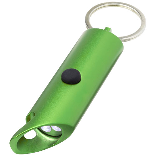 Porte-clés personnalisé lumière LED et ouvre-bouteille Flare Vert 